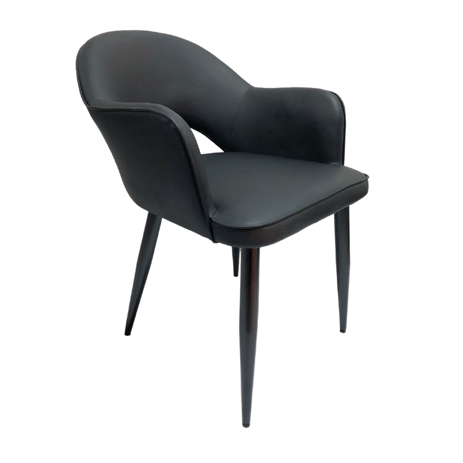 Dana Occasional Chair Black Pu Black Leg – Piccola